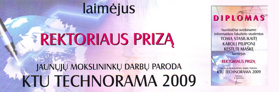 KTU Technorama 2009 rektoriaus prizą laimėjo Tomas Stasiukaitis